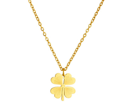 Titanium steel colorless necklace 2025081301