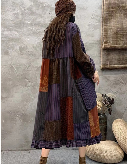 Round Neck Pullover Long Sleeve Loose Dress