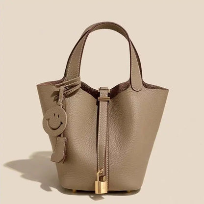 Retro bucket bag, high-end textured commuter bag 2025072908