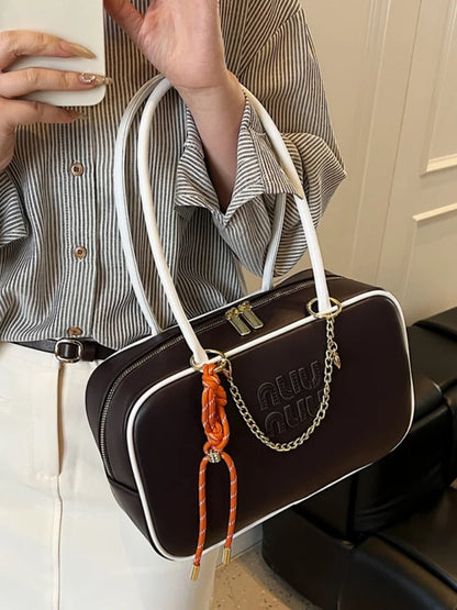 A niche and light luxury single-shoulder Boston bag 2025073003