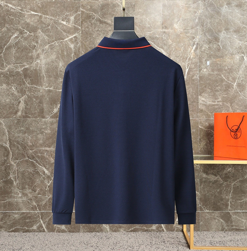 HMS fashion men's stand collar polo long sleeve 0725092903