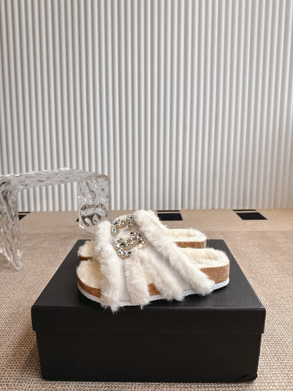 CNL Birken leather suede double buckle fashion casual flat shoes 0725090301