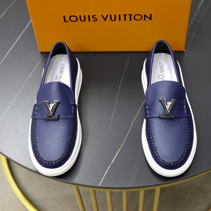 Lvv cowhide casual slip on shoes 0724091604