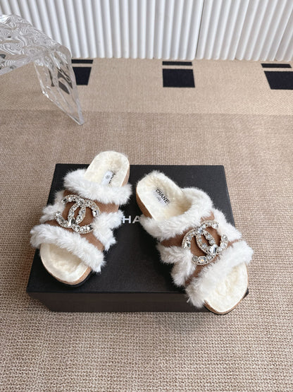 CNL Birken leather suede double buckle fashion casual flat shoes 0725090301