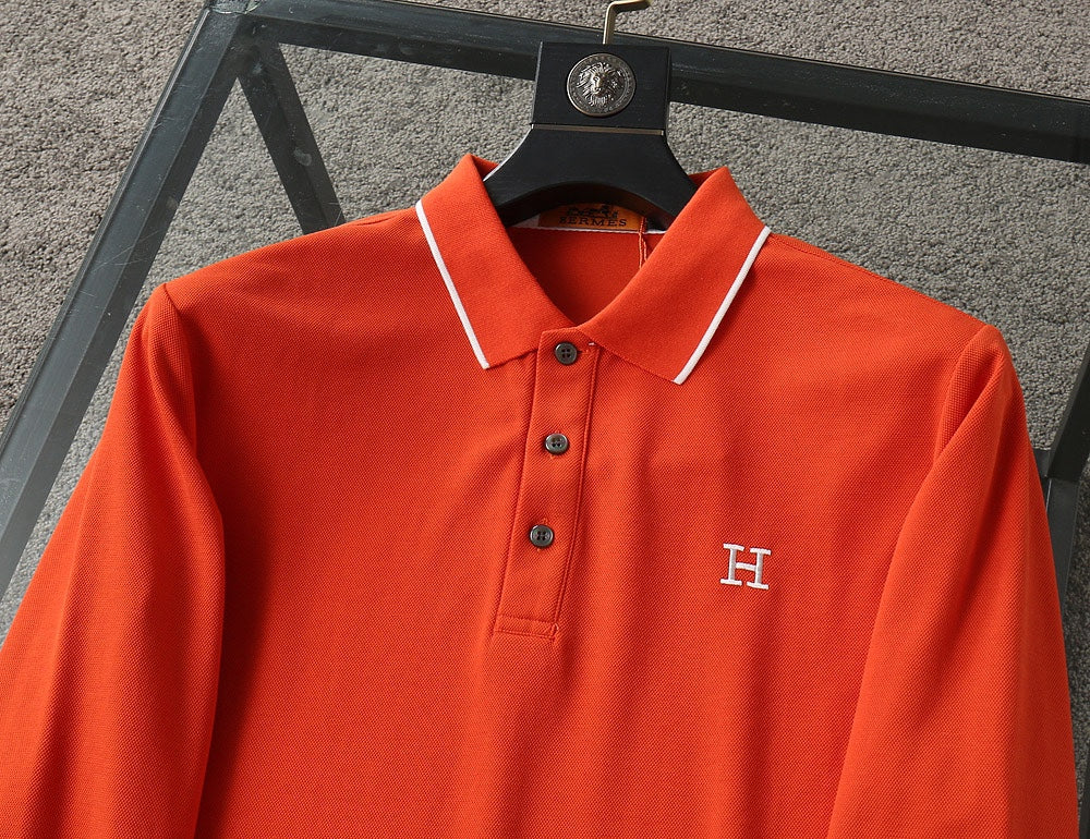 HMS fashion men's stand collar polo long sleeve 0725092903