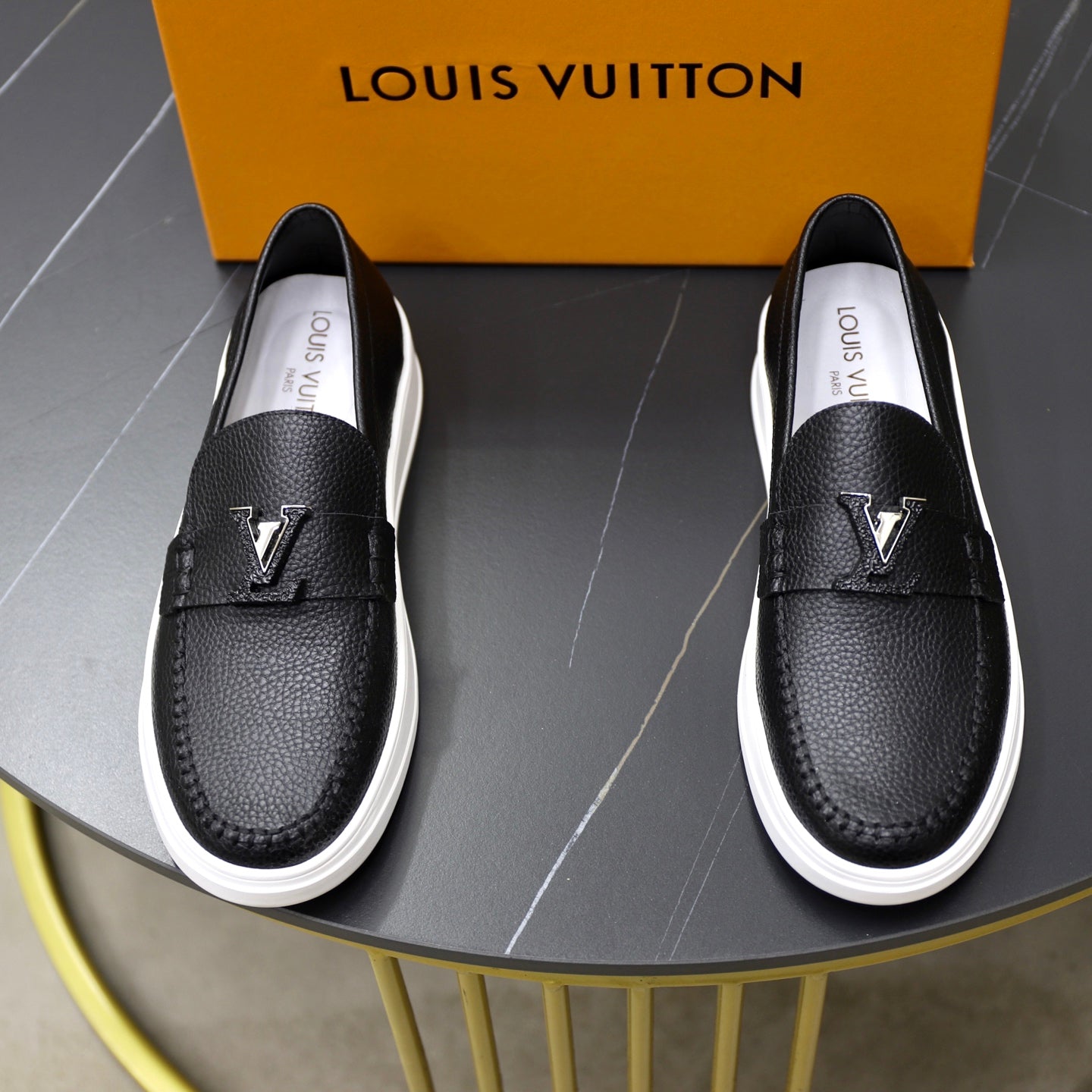 Lvv cowhide casual slip on shoes 0724091604