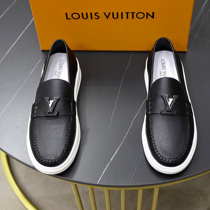 Lvv cowhide casual slip on shoes 0724091604