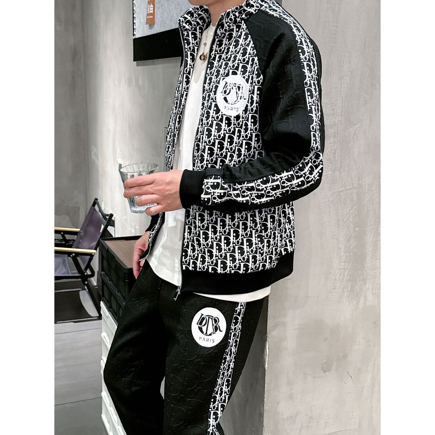 Fashion Zipper Cardigan Set 1025092411