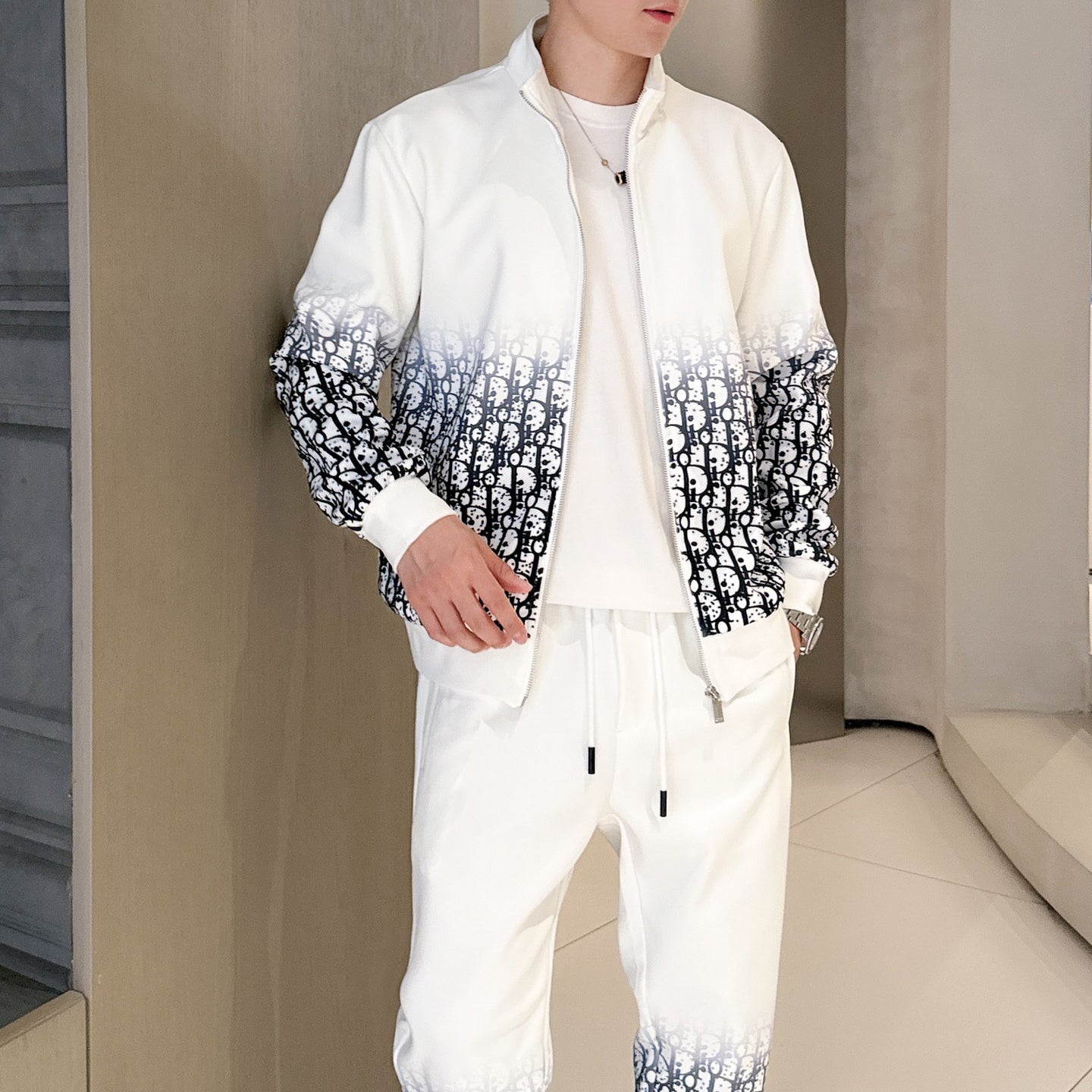 Fashion Zipper Cardigan Set 1025092412