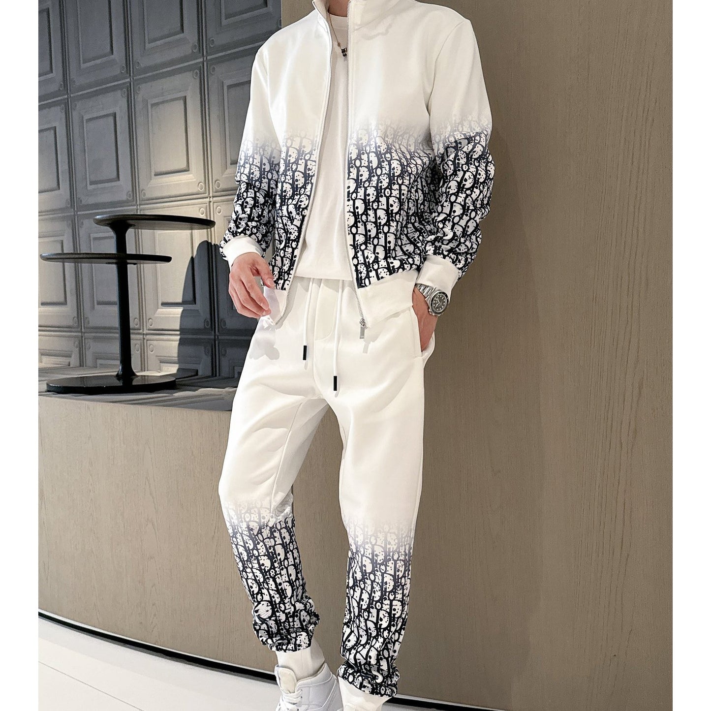 Fashion Zipper Cardigan Set 1025092412