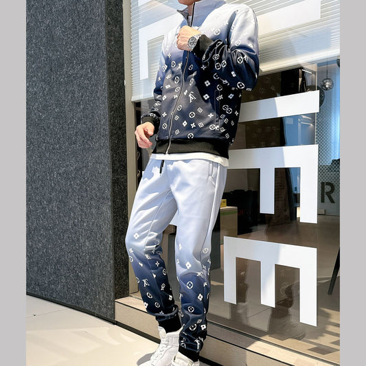 Fashionable Zipper Cardigan Set 1025092408