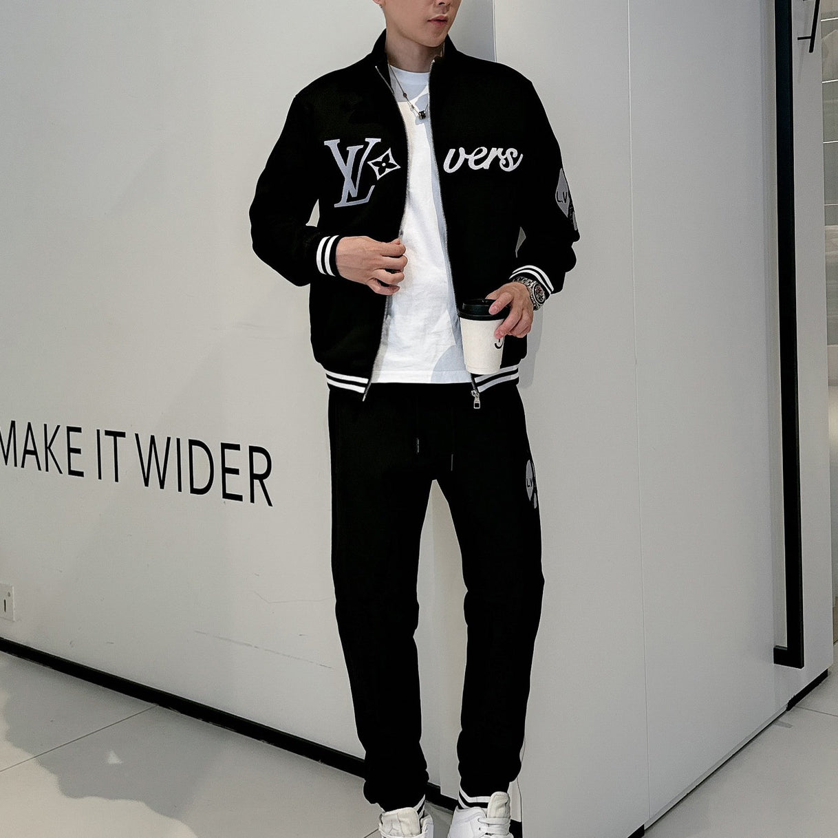 Fashionable Zipper Cardigan Set 1025092407